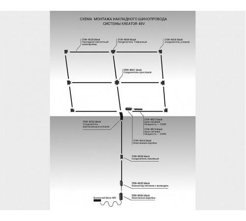 Соединитель гибкий для треков Italline IT09-9027 black IT09
