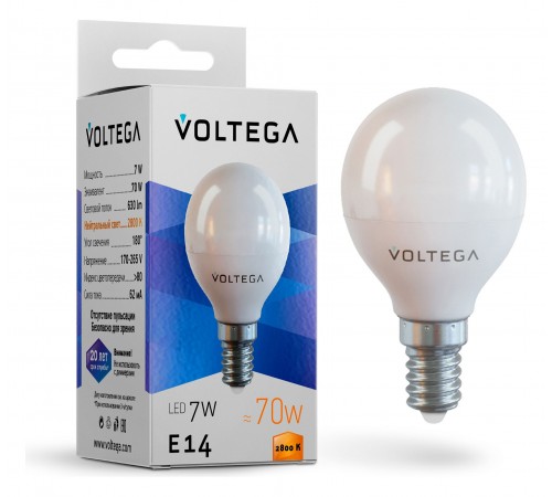 Лампа светодиодная Voltega 7054 Globe 7W