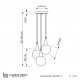 Подвесной светильник LUMINA DECO LDP 11191-3 BK Rocherro