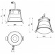 Встраиваемый светильник iLedex 207-7W-D75-4000K-24DG-BK Mars