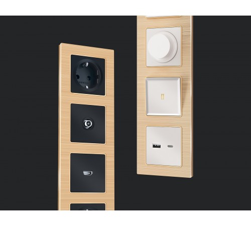 Рамка на 2 поста Ambrella Volt AF550302 Platos Металл