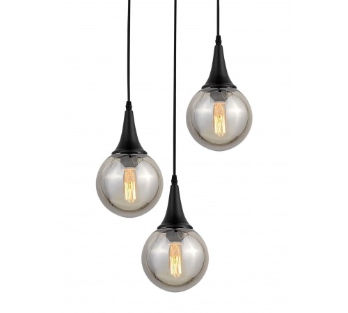 Подвесной светильник LUMINA DECO LDP 11191-3 BK Rocherro Подвесной светильник LUMINA DECO LDP 11191-3 BK Rocherro