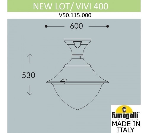 Светильник на штанге Fumagalli V50.115.000.LXH27 Vivi Светильник на штанге Fumagalli V50.115.000.LXH27 Vivi