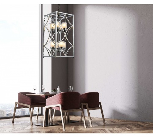 Подвесная люстра LUMINA DECO LDP 1223-8 CHR Quadrato Подвесная люстра LUMINA DECO LDP 1223-8 CHR Quadrato