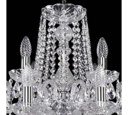 Подвесная люстра Bohemia Ivele Crystal 1402/12+6/300/2d/Ni 1402
