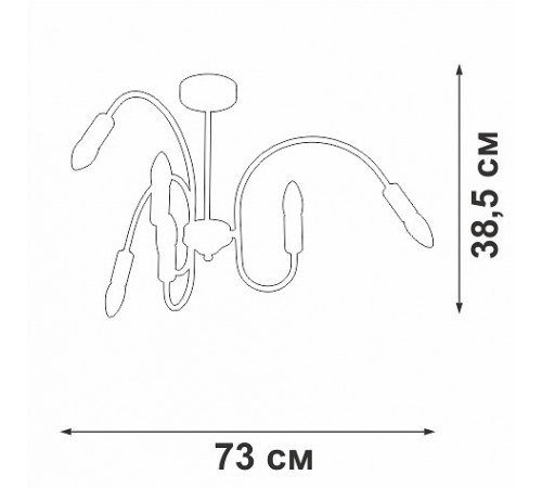 Люстра на штанге Vitaluce V3026-1/6PL V3026 Люстра на штанге Vitaluce V3026-1/6PL V3026