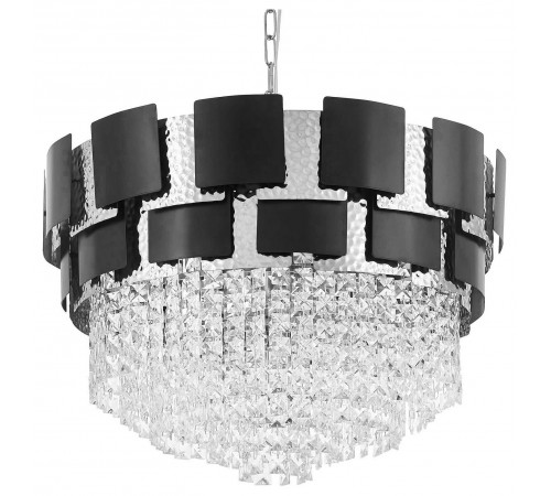 Подвесная люстра LUMINA DECO LDP 7045-600 BK+CHR MOLINA Подвесная люстра LUMINA DECO LDP 7045-600 BK+CHR MOLINA