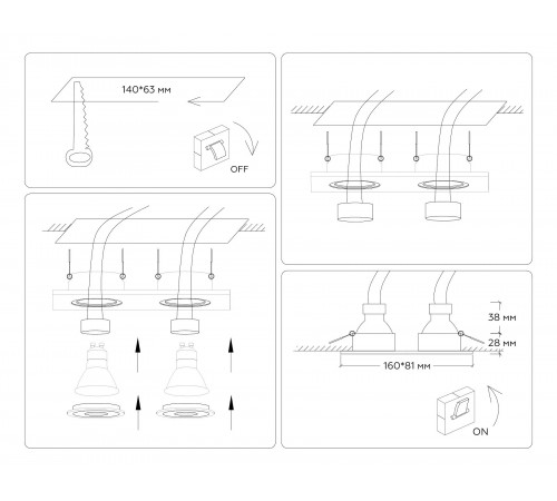 Встраиваемый светильник Ambrella Light TN102461 TN Встраиваемый светильник Ambrella Light TN102461 TN