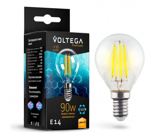Лампа светодиодная Voltega 7136 Globe E14 9W Graphene Лампа светодиодная Voltega 7136 Globe E14 9W Graphene
