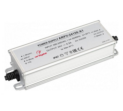 Блок питания с проводом Arlight 034209 ARPV Блок питания с проводом Arlight 034209 ARPV