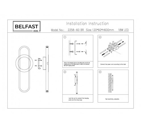Бра Belfast 2258-60 BR Witham Бра Belfast 2258-60 BR Witham