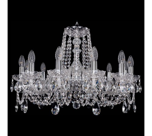 Подвесная люстра Bohemia Ivele Crystal 1402/12/240/Ni 1402 Подвесная люстра Bohemia Ivele Crystal 1402/12/240/Ni 1402