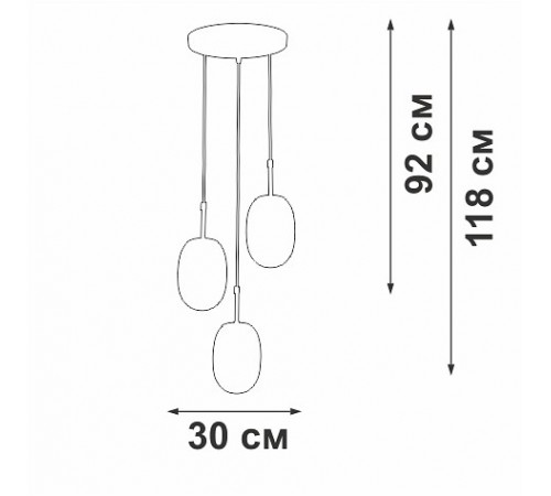 Подвесной светильник Vitaluce V2821-1/3S V2821 Подвесной светильник Vitaluce V2821-1/3S V2821