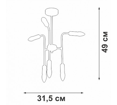 Люстра на штанге Vitaluce V3022-1/6PL V3022 Люстра на штанге Vitaluce V3022-1/6PL V3022