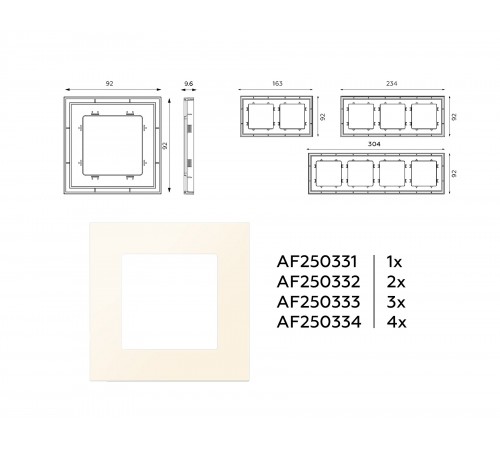 Рамка на 1 пост Ambrella Volt AF250331 Qubi Рамка на 1 пост Ambrella Volt AF250331 Qubi