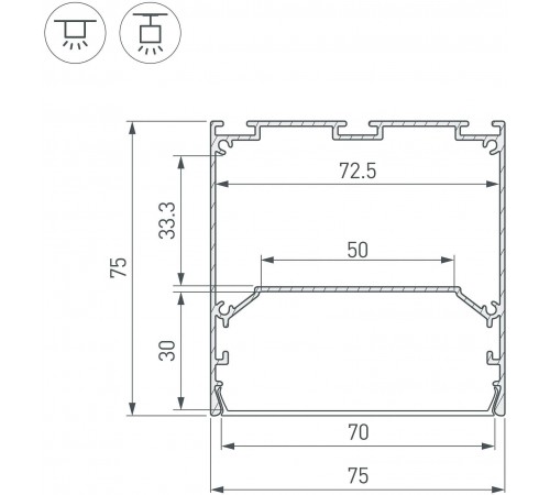 Профиль накладной Arlight 041855 SL-LINE Профиль накладной Arlight 041855 SL-LINE