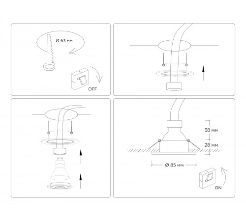 Встраиваемый светильник Ambrella Light TN102450 TN