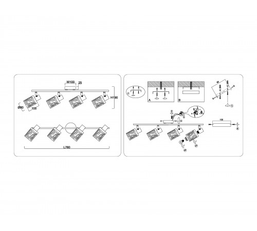 Спот Ambrella Light TR8666 TR Спот Ambrella Light TR8666 TR