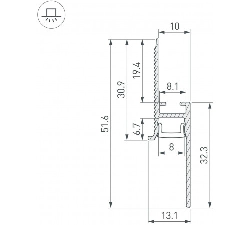Профиль для плинтусов Arlight 043674 FANTOM-BENT Профиль для плинтусов Arlight 043674 FANTOM-BENT