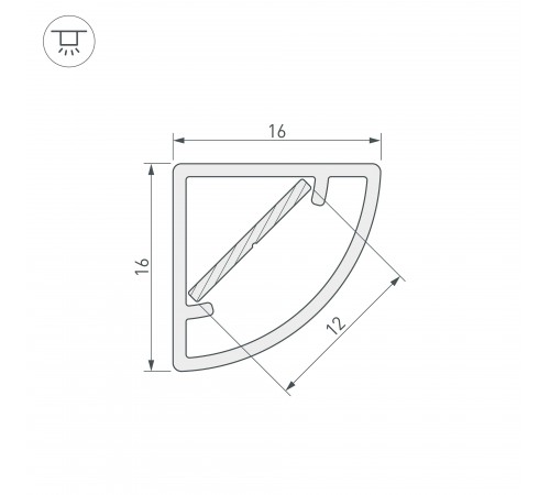 Профиль Arlight 023166 WPH-KANT-H16-2000 OPAL Профиль Arlight 023166 WPH-KANT-H16-2000 OPAL