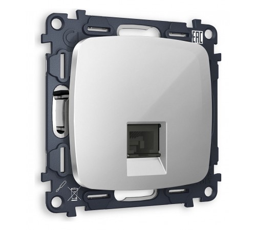 Розетка Ethernet RJ-45 и со шторками, без рамки Ambrella Volt MO412010 Quant Розетка Ethernet RJ-45 и со шторками, без рамки Ambrella Volt MO412010 Quant