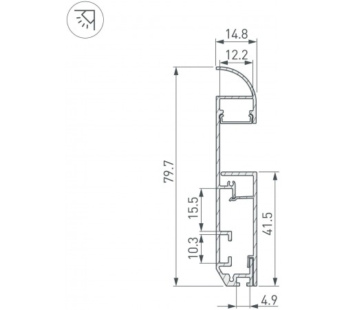 Профиль для плинтусов Arlight 046390 ARH-PLINTUS Профиль для плинтусов Arlight 046390 ARH-PLINTUS