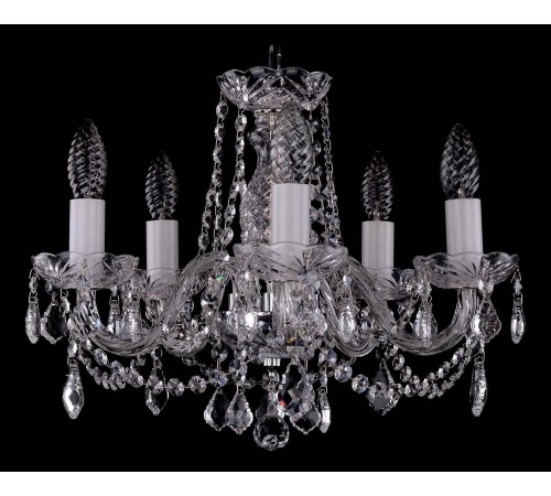 Подвесная люстра Bohemia Ivele Crystal 1402/5/141/Ni/Leafs 1402 Подвесная люстра Bohemia Ivele Crystal 1402/5/141/Ni/Leafs 1402