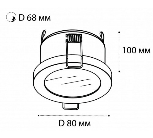 Встраиваемый светильник Italline DL-2633 black 2633