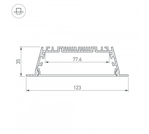 Короб встраиваемый Arlight 027928 ARH-POWER Короб встраиваемый Arlight 027928 ARH-POWER