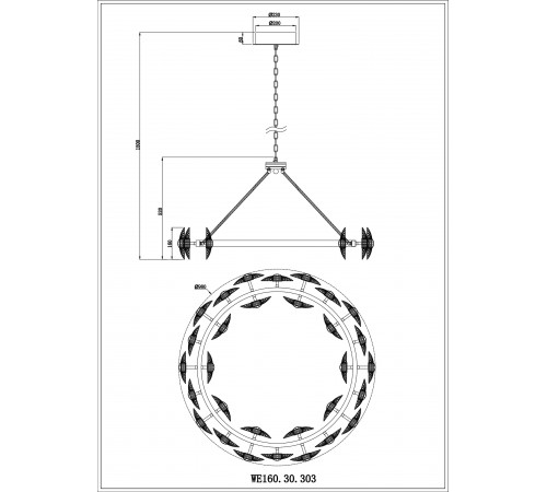 Подвесной светильник Wertmark WE160.30.303 Pamela Подвесной светильник Wertmark WE160.30.303 Pamela