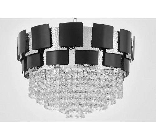 Подвесная люстра LUMINA DECO LDP 7045-600 BK+CHR MOLINA Подвесная люстра LUMINA DECO LDP 7045-600 BK+CHR MOLINA