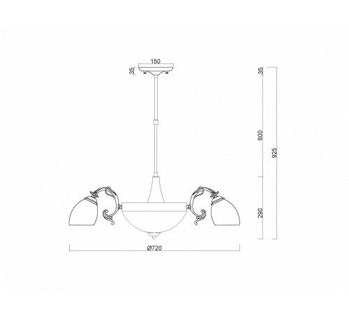 Люстра на штанге MyFar MR1523-8C Ceiling Люстра на штанге MyFar MR1523-8C Ceiling