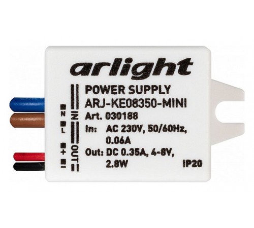 Блок питания с проводом Arlight 030188 ARJ Блок питания с проводом Arlight 030188 ARJ