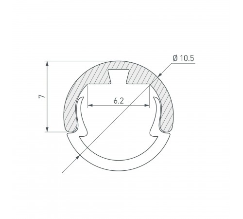 Профиль универсальный Arlight 033036 ROUND Профиль универсальный Arlight 033036 ROUND