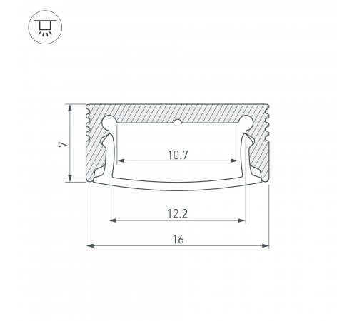 Профиль накладной Arlight 036033 SL-SLIM