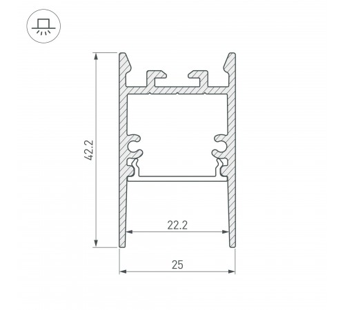 Профиль накладной Arlight 046934 SL-COMFORT Профиль накладной Arlight 046934 SL-COMFORT