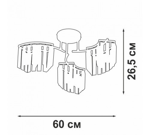 Потолочная люстра Vitaluce V5884-0/3PL V5884 Потолочная люстра Vitaluce V5884-0/3PL V5884