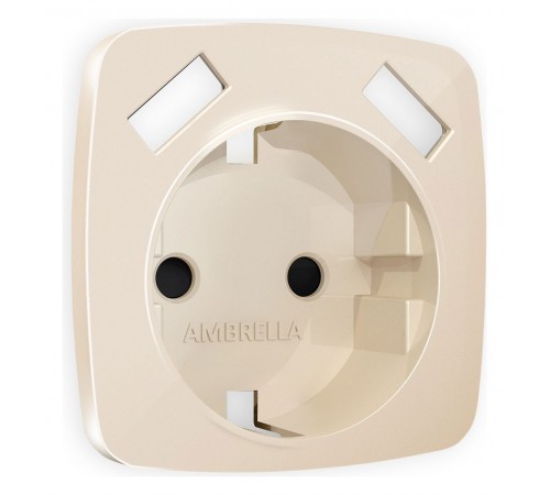 Накладка для розетки с заземлением и со шторками и 2хUSB type A Ambrella Volt OP3090 Quant Накладка для розетки с заземлением и со шторками и 2хUSB type A Ambrella Volt OP3090 Quant