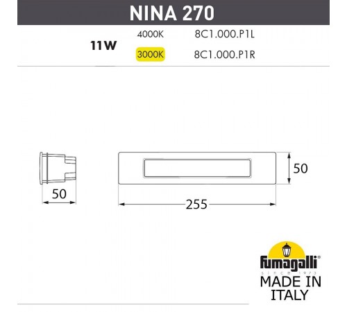 Встраиваемый светильник Fumagalli 8C1.000.000.AYP1L Nina Встраиваемый светильник Fumagalli 8C1.000.000.AYP1L Nina