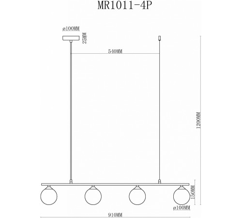 Подвесной светильник MyFar MR1011-4P Stacy Подвесной светильник MyFar MR1011-4P Stacy