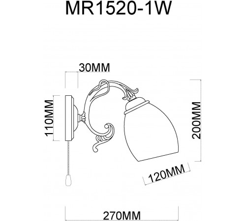 Бра MyFar MR1520-1W Biene Бра MyFar MR1520-1W Biene