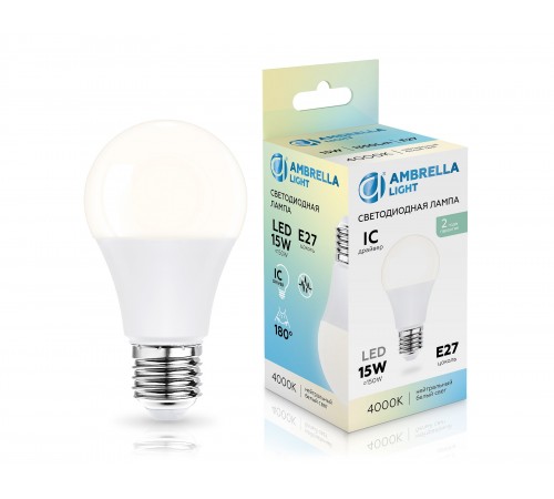 Лампа светодиодная Ambrella Light 601504 A60 Лампа светодиодная Ambrella Light 601504 A60