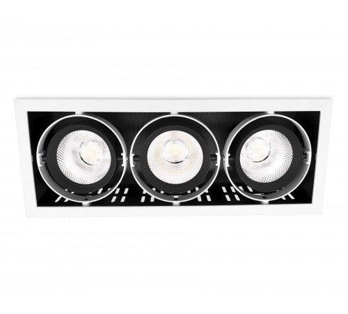 Встраиваемый светильник Ambrella T813 BK/CH 3*12W 4200K Classic T81 Встраиваемый светильник Ambrella T813 BK/CH 3*12W 4200K Classic T81
