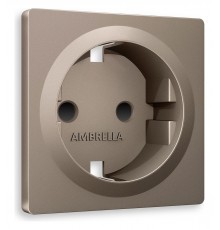 Накладка для розетки с заземлением и со шторками Ambrella Volt AP6370 Quant
