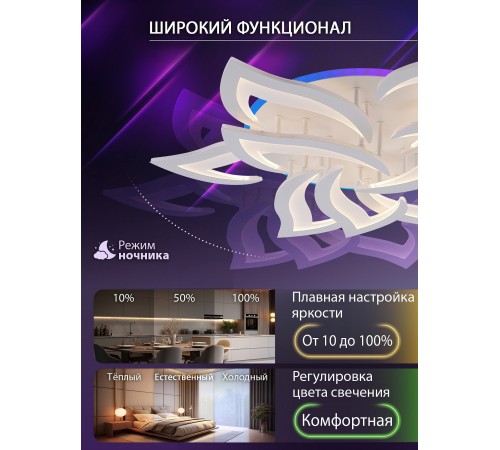 Потолочная люстра Natali Kovaltseva LED LAMPS 81435 OLIMP