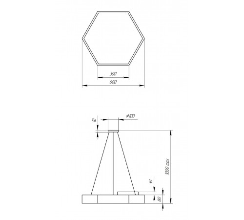 Подвесной светильник Эра Б0050550 Hexagon Подвесной светильник Эра Б0050550 Hexagon
