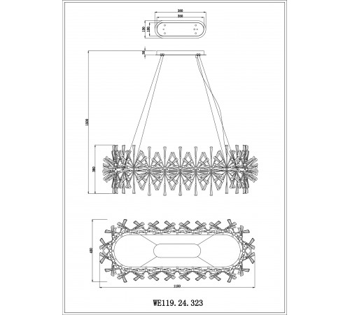 Подвесная люстра Wertmark WE119.24.323 Floriane Подвесная люстра Wertmark WE119.24.323 Floriane