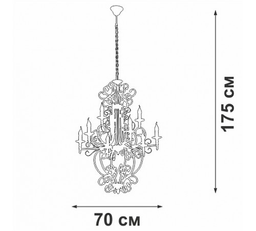 Подвесная люстра Vitaluce V1873-1/9 V1873 Подвесная люстра Vitaluce V1873-1/9 V1873