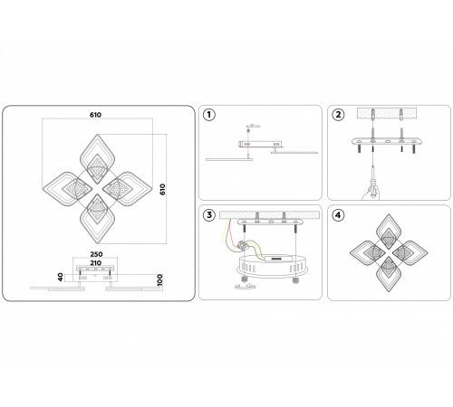 Потолочная люстра Ambrella Light FA4281 FA Потолочная люстра Ambrella Light FA4281 FA