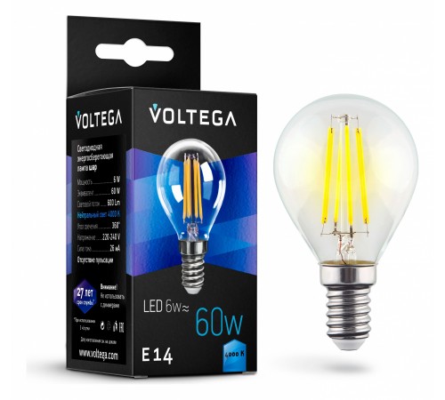 Лампа светодиодная Voltega 7022 Globe 6W Лампа светодиодная Voltega 7022 Globe 6W